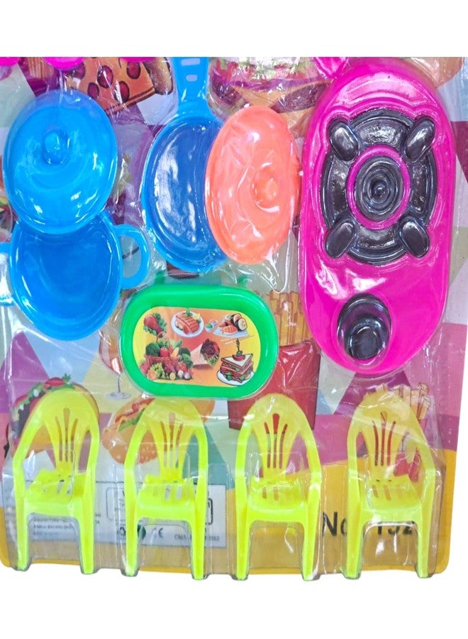 JNiL Kitchen Set Roll Play Toys for Girls Toys for Girl's 4 Chairs 6 Spoon Toys Girl's & Boys ( Pack of 1 ) - Image 1